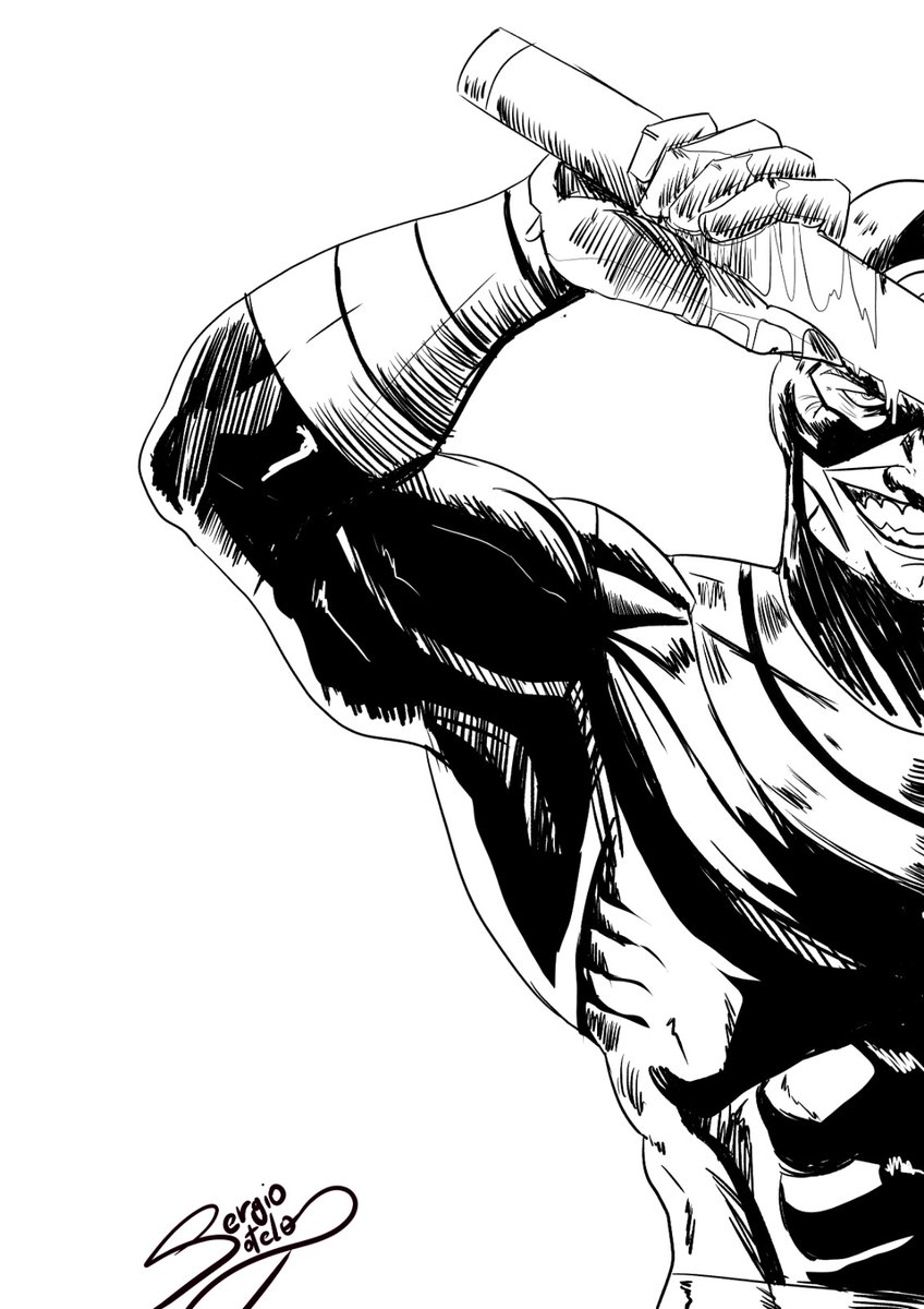 SSergioSSot's tweet photo. Hello Karen
#Daredevil #bullseye 
The new season make me want draw this guy https://t.co/eTLE2ddbQa