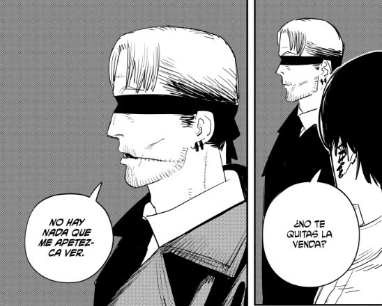 Kishibe no se quita la venda de los ojos para no ver la maldad de Makima y poder sobrevivir emocionalmente.
Este arco es muy bueno acerca de la ignorancia y el conocimiento, ya quiero verlo animado