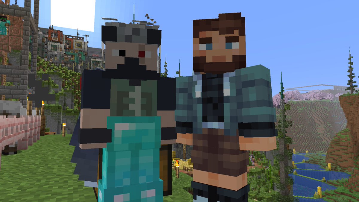 Mythicalsausage's tweet photo. Etho is holding my hand while Joe Thanos snapped me out of Hermitcraft!!! 🥹 https://t.co/UbFiAP1tNG