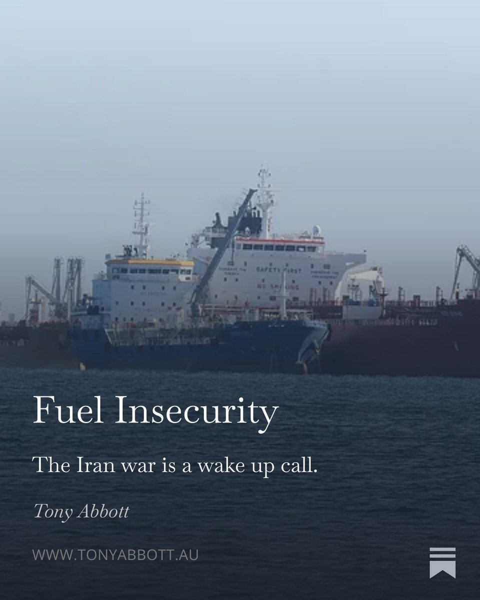 Australia might still be the world's best place to live but we're letting ourselves down big time. Four weeks into the Iran war: 10% of our servos wholly or partially out of fuel. 30% of farmers worried they lack the diesel to sow or harvest their crops. Flights being cancelled.