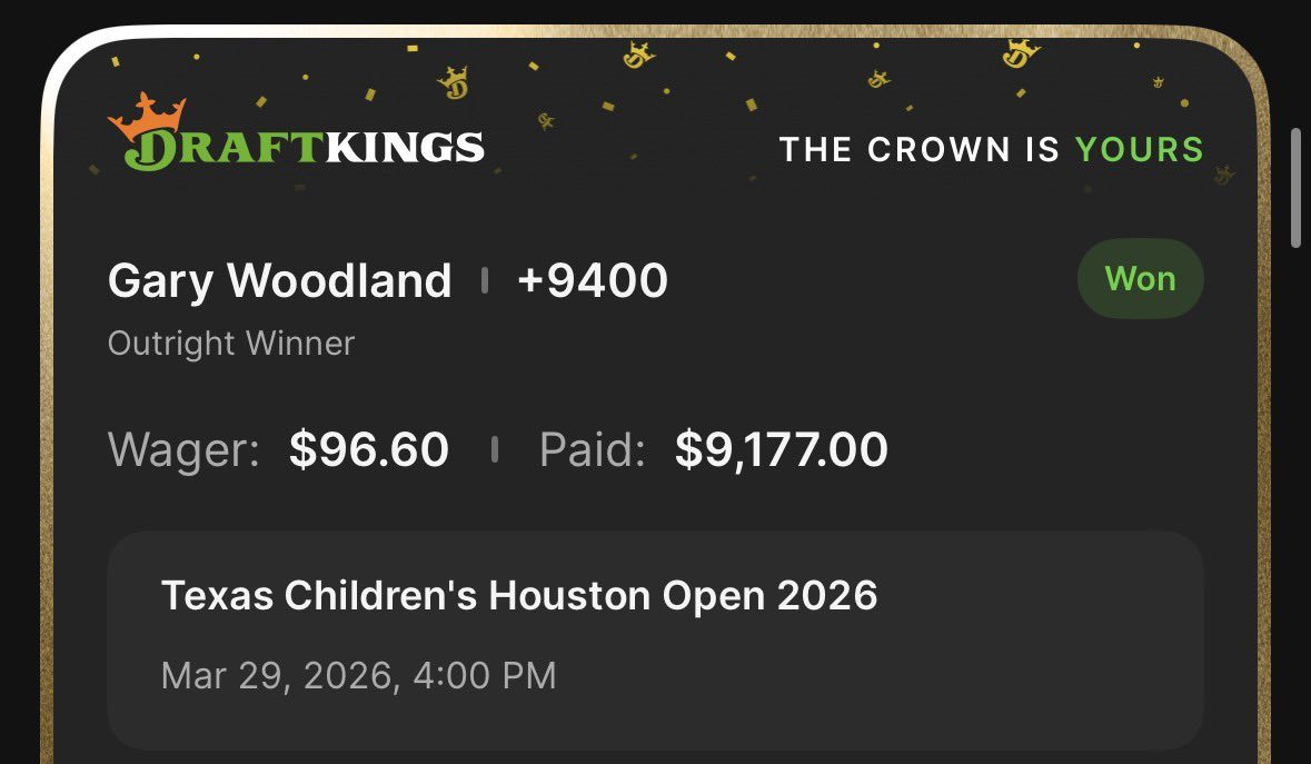ScratchGamblers's tweet photo. Gary Woodland!!!! American patriot and remarkable story. Incredible stuff what he went through to get here. Also our fourth outright in five weeks. 🇺🇸 #HoustonOpen https://t.co/P9hgrye7fw