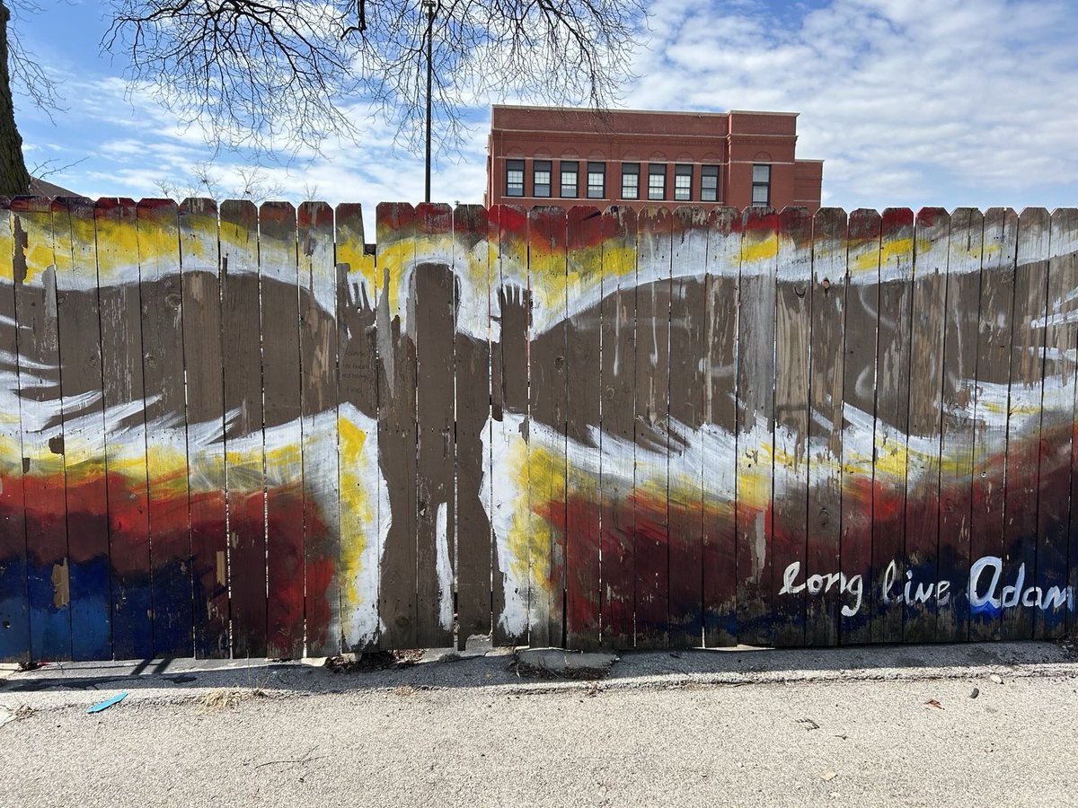 opa_now_chicago's tweet photo. OTD 5 years ago Adam Toledo, age 13, was gunned down by CPD cop Eric Stillman. Chi OPA was with his family today honoring him and demanding justice! Jail killer cop Stillman! https://t.co/0irMTHpCET