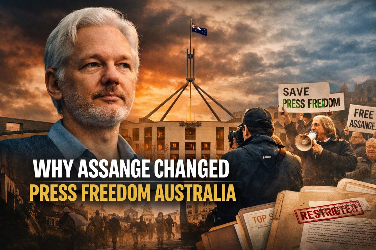 AustfutureHay's tweet photo. How Julian Assange Changed Press Freedom in Australia
Media and Democracy
By Denis Hay | March 30, 2026
Julian Assange changed press freedom in Australia and has reshaped journalism, secrecy laws, and accountability. What this means for Australians today.
https://t.co/nqgKjxackc https://t.co/bCAAYUbWuV