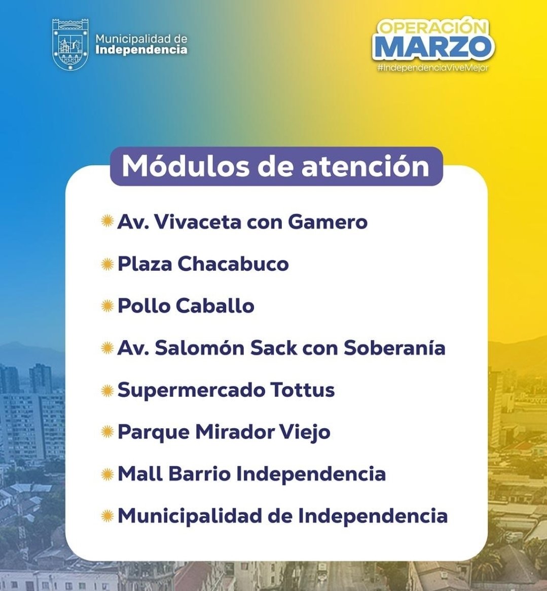 Municipalidad de Independencia tweet media