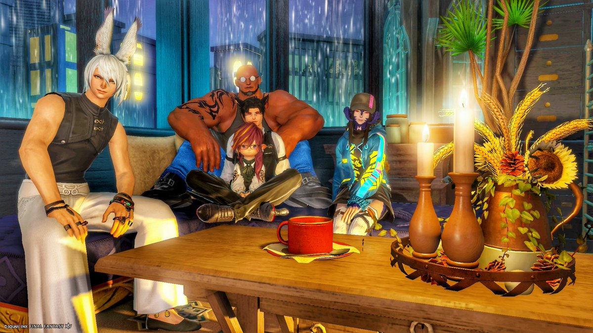 oniyomen_ff14's tweet photo. おはようございます☀
先日みんなでクレセントアイルしてたらライラさんがハウジングしてるってアミーさん言ってたから遊びに行った≡ \(　˙꒳​˙ )/
ハウジング初めて言うてたけど、初めてに思えないクオリティでおしゃれなお部屋だった💖
完成したらまた来よう、お邪魔しました✨

#FF14 #FFXIV https://t.co/iFt3yNYcru