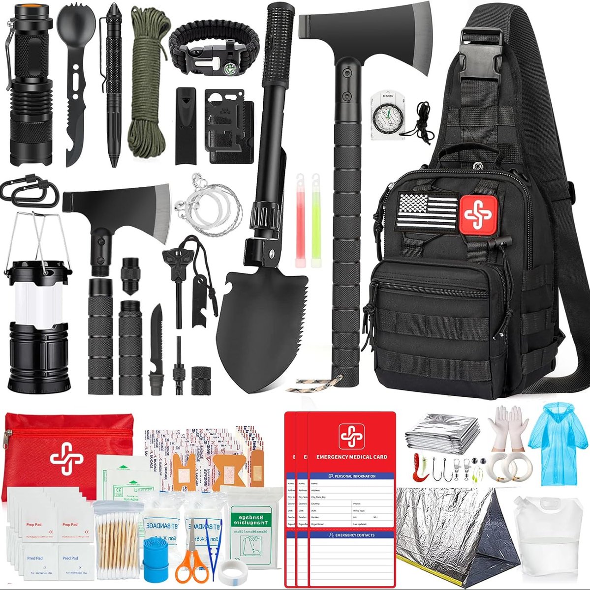 santalostwallet's tweet photo. 262-Piece Bug Out Bag Ready – Grab It and Survive