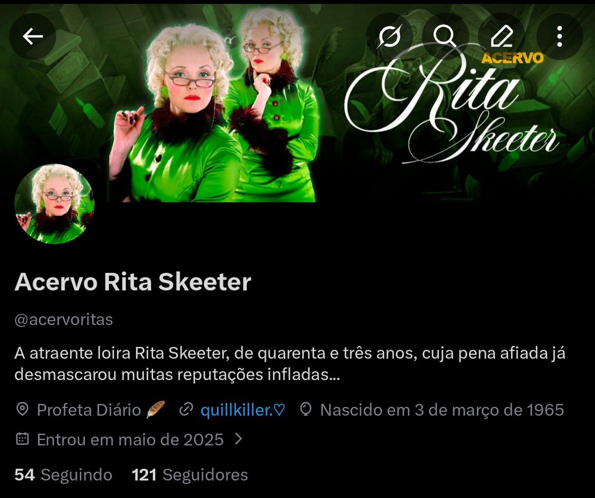Acervo Rita Skeeter tweet media