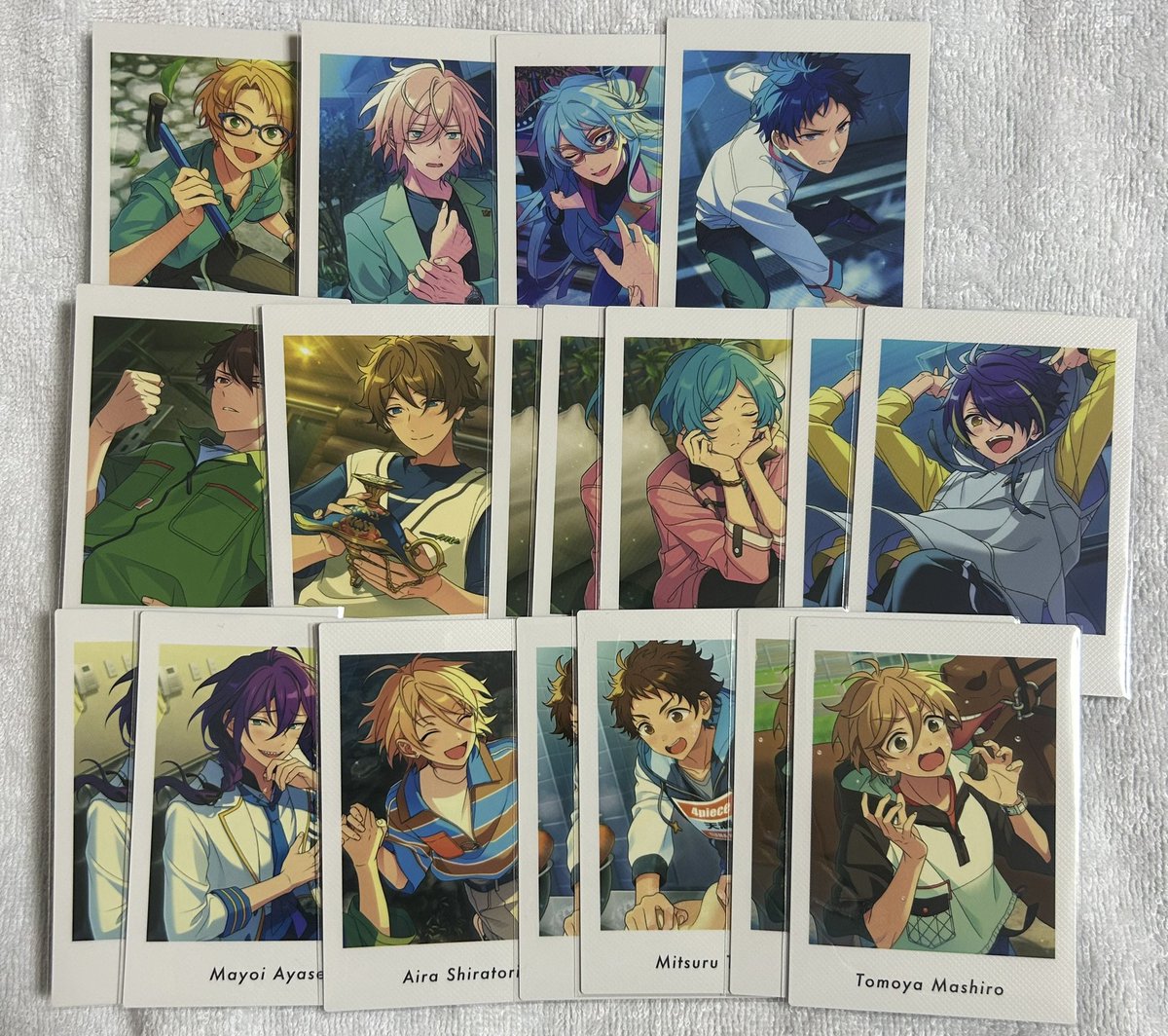 yn__goods's tweet photo. @1
【交換】あんスタ ぱしゃっつ Vol.6 Private

譲)真 英智 渉 弓弦 千秋 翠 奏汰 忍 藍良 マヨイ 光 友也 零 晃牙 アドニス ゆうた 宗 みか 斑 つむぎ 宙 日和 茨 司 レオ 嵐 エス ライカ ユメ カンナ

求)6弾Pジュン、5弾Pジュン、夢ノ咲P夏目＞過去弾 ジュン、 https://t.co/LGzCwkM1i1