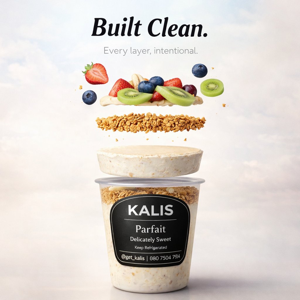 heman_ade's tweet photo. Day 53- of AI Challenge posting 
Mornings can be rushed, but breakfast doesn’t have to be.

Fresh fruits, crunchy granola, delicately sweet layers. Clean never tasted this good.
What do you think?

DM me if you want something like this, let's work
#KALISParfait #CleanBreakfast https://t.co/cse5nRScuA