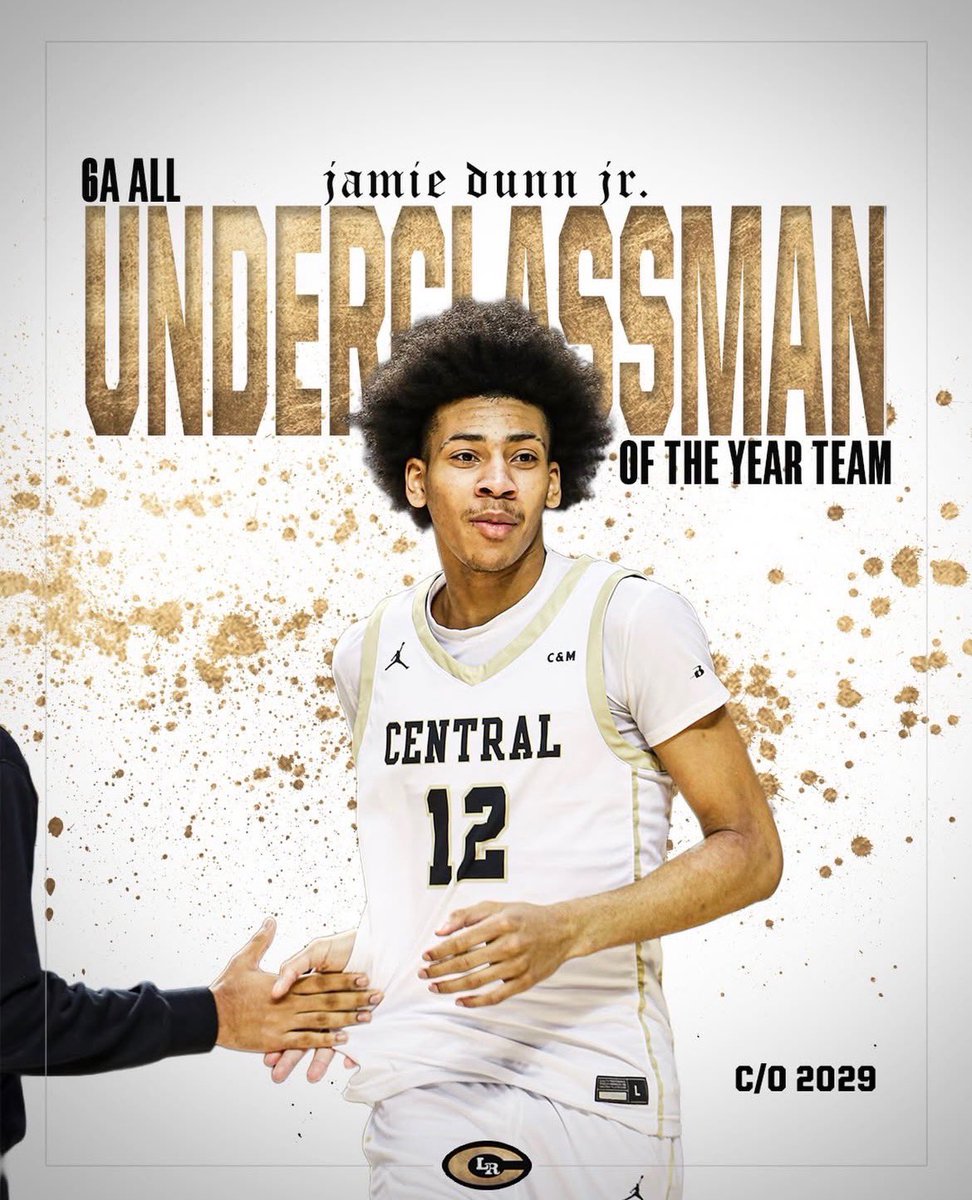 J_Dunn_2029's tweet image. Freshman Year…..very blessed &amp;amp; honored. 6A State Title Runner Up. 6A Underclassman of the Year Team. All Arkansas Preps Boys Team Super 6 to Watch for in 26-27. Never Settle 😤 #blessed #honored @LRCentralHoops #Nineway Year 2 Loading 🐯🐅
