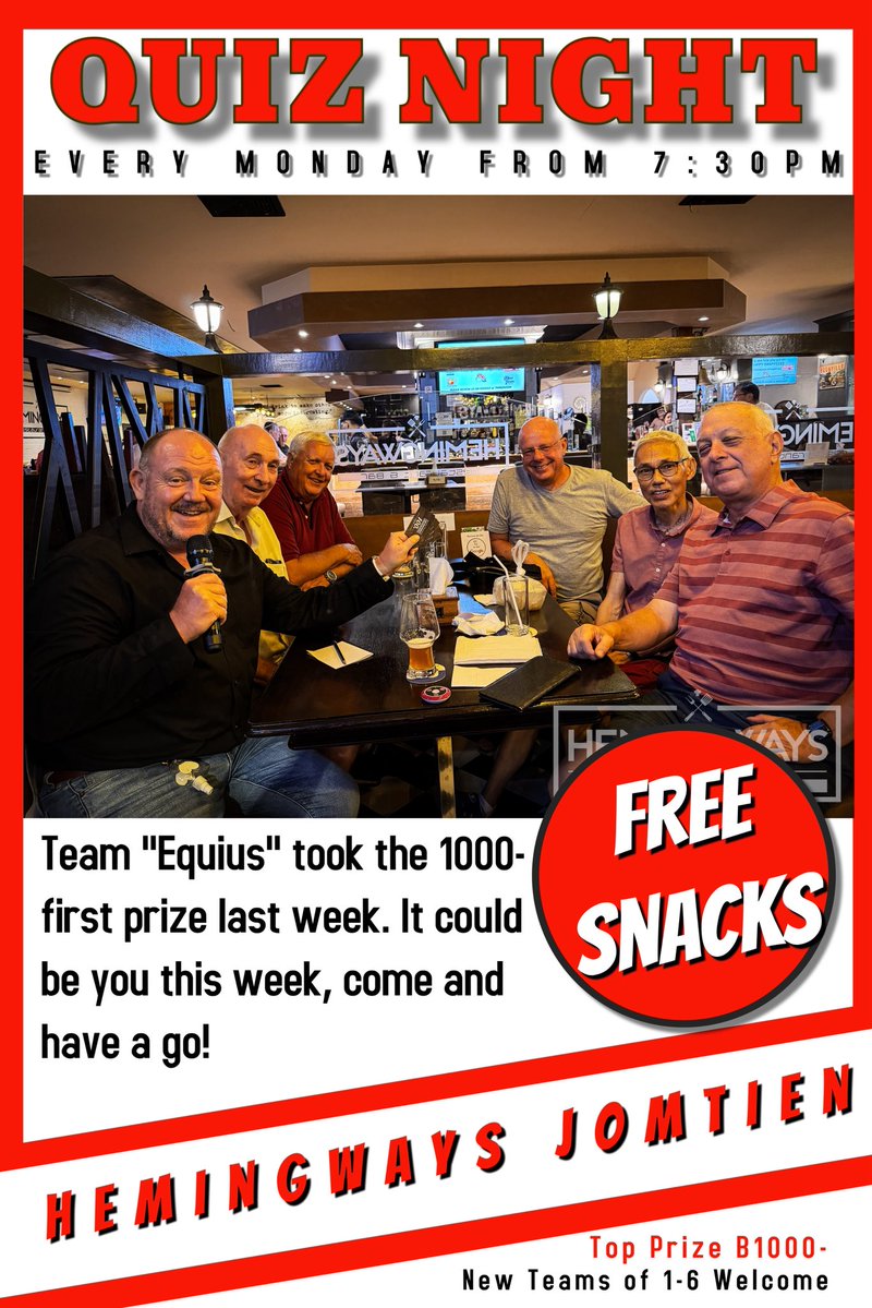 Hemingways • Jomtien tweet media