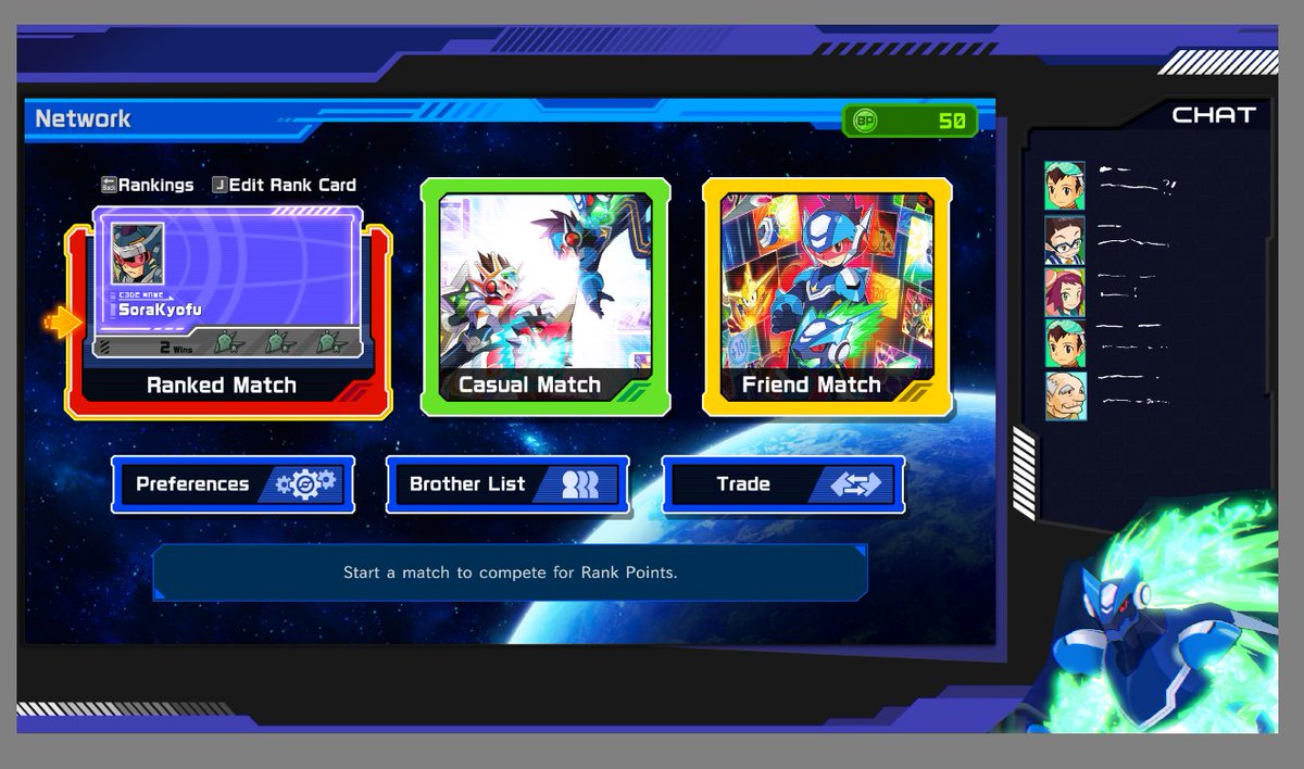 SoraKyofu's tweet photo. Really liked the Megaman starforce Collection UI so i wanted to take a spin on making an overlay on it

I got distracted https://t.co/44TxyHBE0S