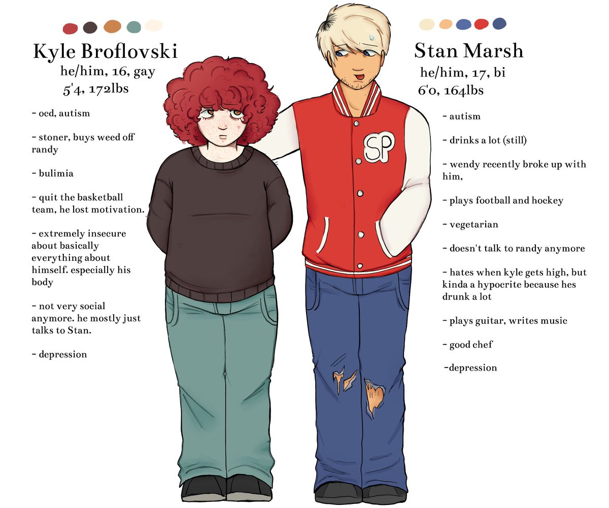 2MUCHDOGS's tweet photo. i changed up my AU designs a littttle tiny bit... so i had to make new ref sheets for them, heh

#sptwt #southpark #spstyle https://t.co/BfBE4BcR6T