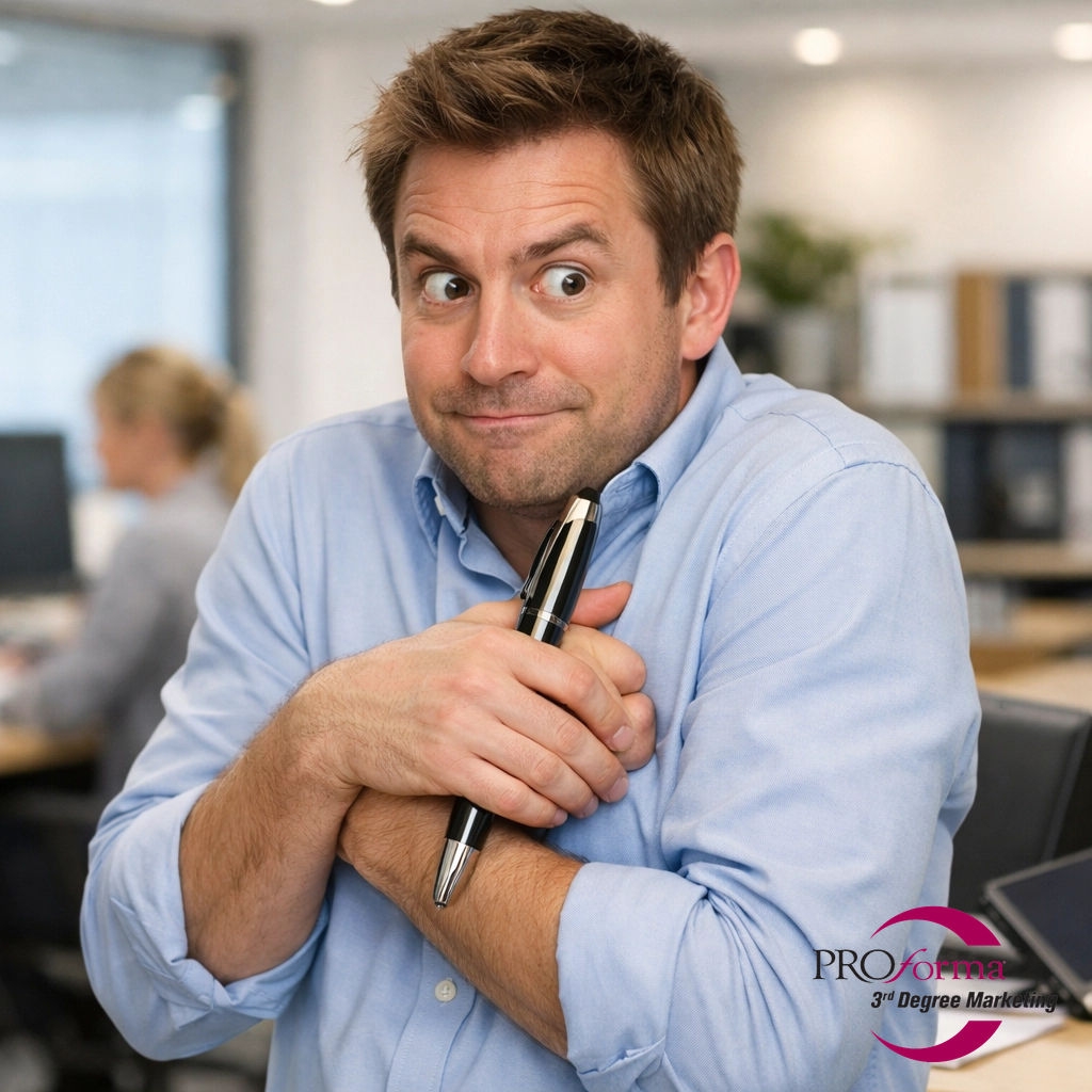 onesourcepromo's tweet image. We all know that one 'pen thief' in the office… but if it has a weighted barrel and writes like a dream, can you blame them? 🖊️😂 Stop the 'borrowing' by giving everyone premium merch they're proud to keep. #WorkplaceHumor #OfficeLife #QualityMerch #Proforma3rdDegree