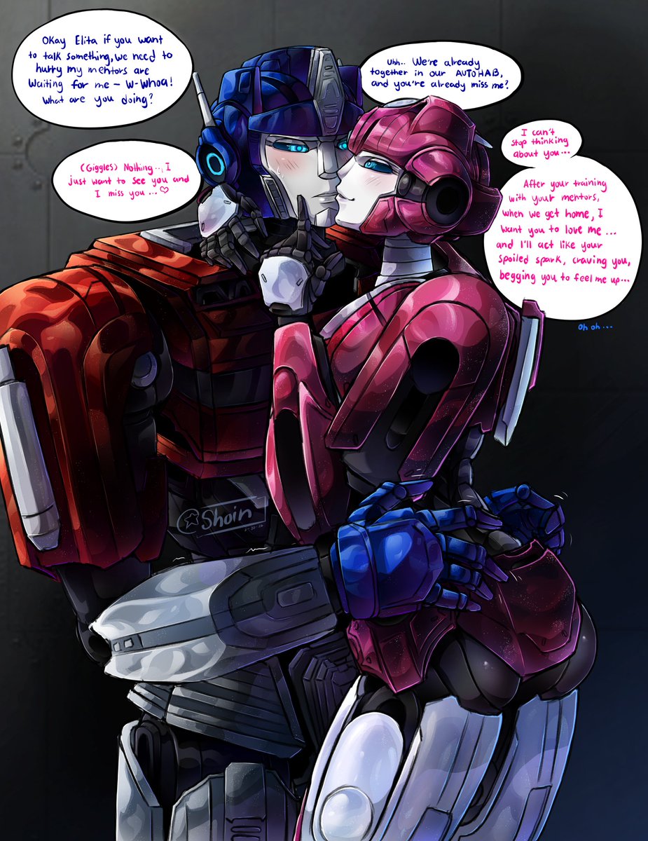 Shoin_dim's tweet photo. She really loves him...😏

#oplita #Transformers #TransformersOne #optimusprime #OrionPax #ElitaOne #transformersart #maccadams https://t.co/Ggv8pGFzBa