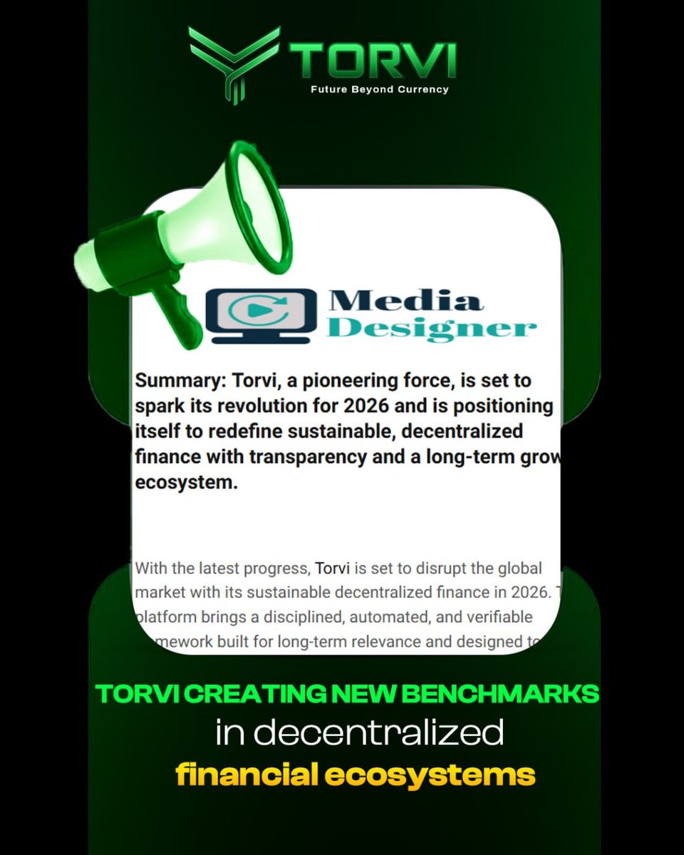 torvi_io's tweet photo. 📢 Torvi creating new benchmarks in decentralized finance

A system built on trust, structure, and long-term growth. 🚀
This is where innovation meets real opportunity.

👉 https://t.co/OkvgnlFUtp

#Torvi #DecentralizedFinance #CryptoGrowth #Innovation #FutureReady https://t.co/xv2zIN5Bs8