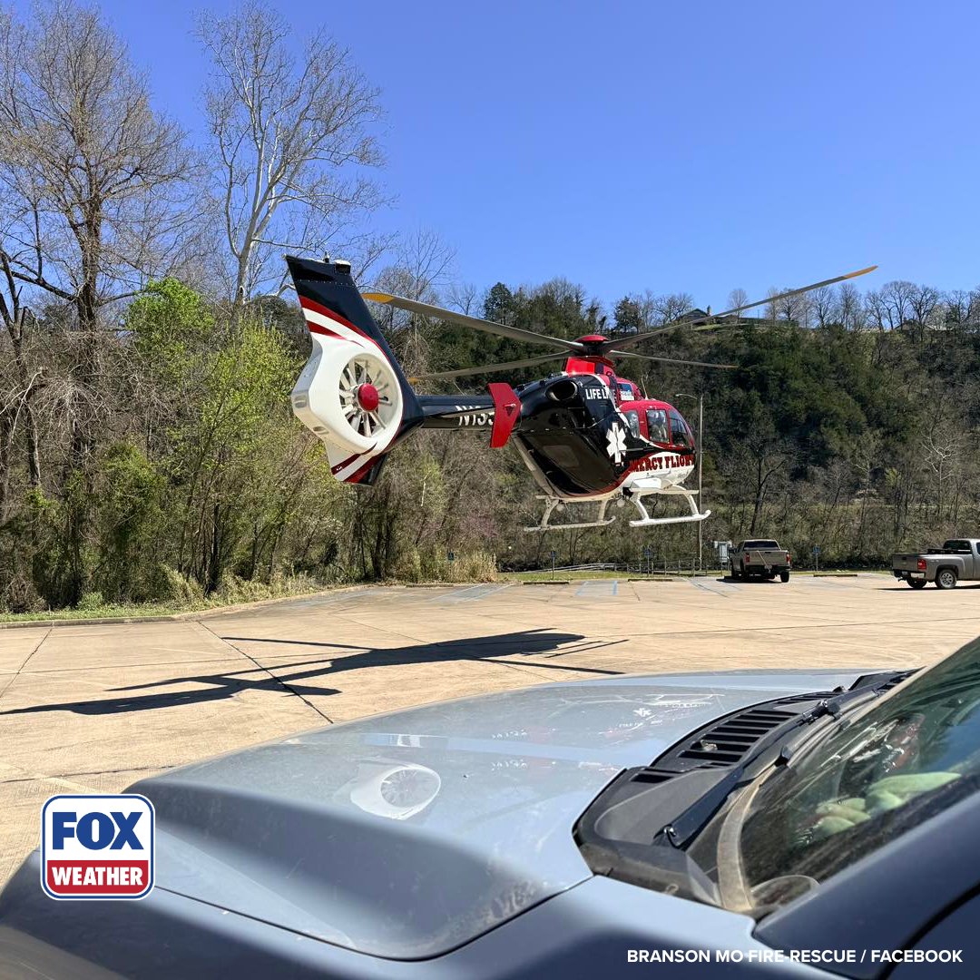foxweather's tweet image. SEE IT: An injured hiker was rescued using a water transport and a helicopter after becoming stranded in a remote area in Missouri this weekend.

#Missouri #Rescue #Spring #Outdoors #FOXWeather