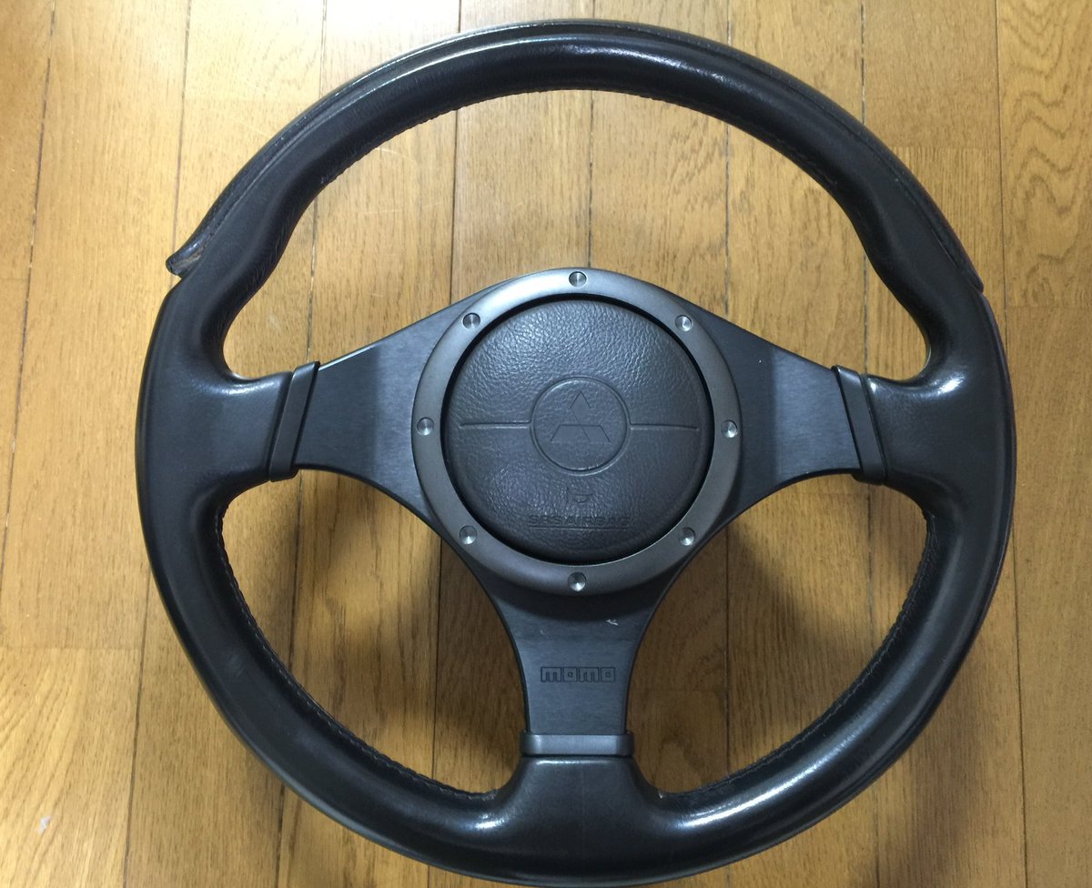 CT9A ランエボ9 ステアリング 手持ちのステアリング結構汚い状態 