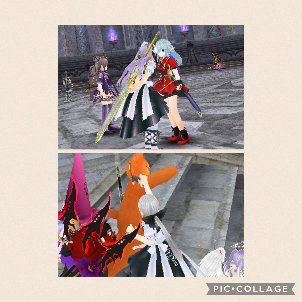 rin_toram_'s tweet photo. 最近のトーラム
スカートに潜り込む子をしかったり( 'ω')ﾒｯ！
珍獣を殴ったり
レベリングは⁈( ﾟдﾟ) https://t.co/ebUewj6Gsv