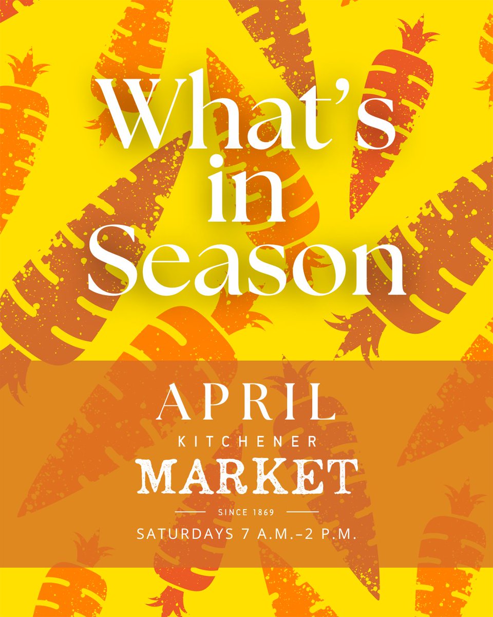 CityKitchener's tweet image. April is all about fresh starts! 🥕 Discover what’s in season this month and shop local at the Kitchener Market. Supporting local farmers has never tasted better.

#KitchenerMarket #SupportLocal #EatHealthy