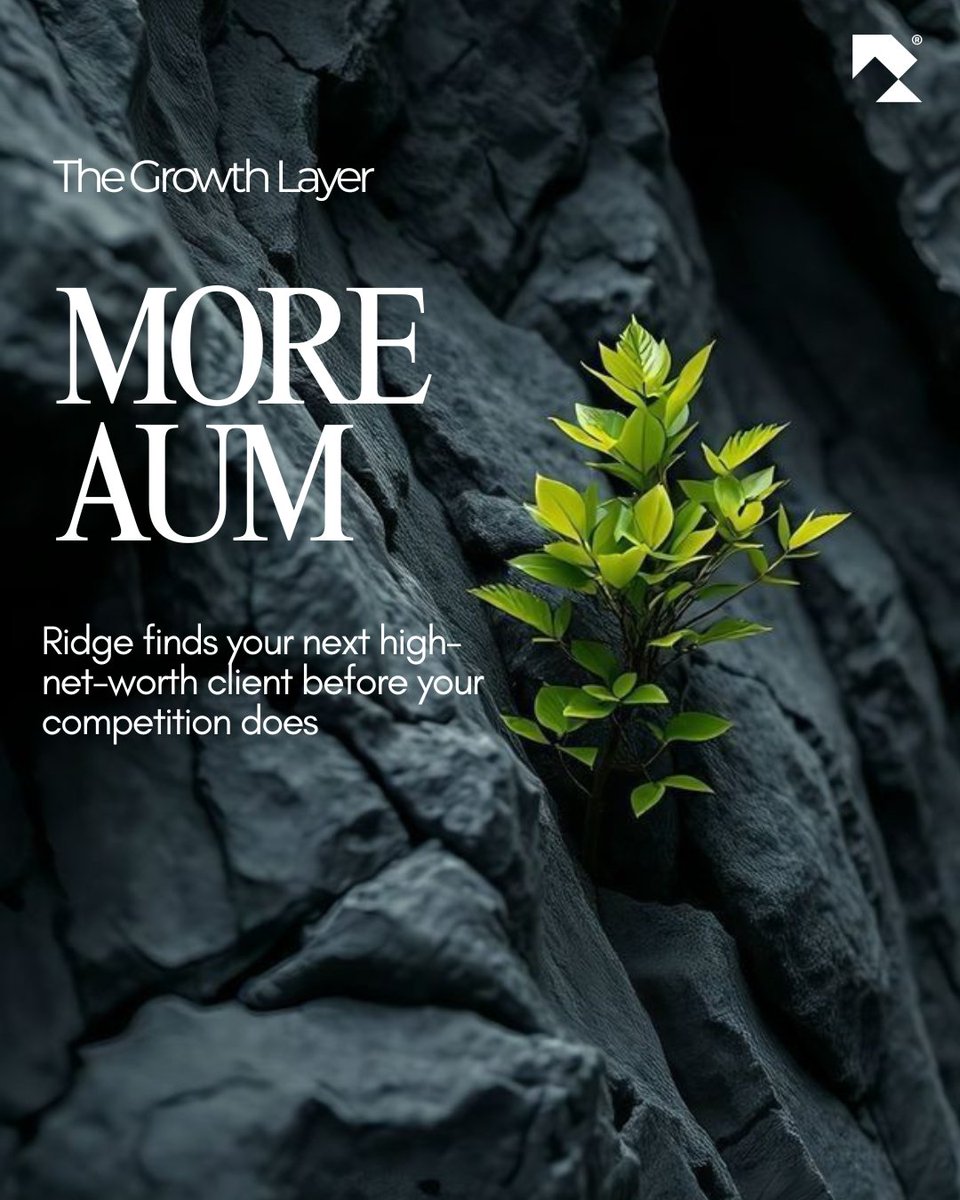 joinridge's tweet photo. The best wealth managers aren't the ones making the most calls.
They're the ones talking to the right people.
Ridge identifies high-intent prospects across private wealth, family offices, and HNW individuals — so your team spends time closing, not chasing.
More conversations. Better clients. Growing AUM.
https://t.co/EvCupQEyHQ