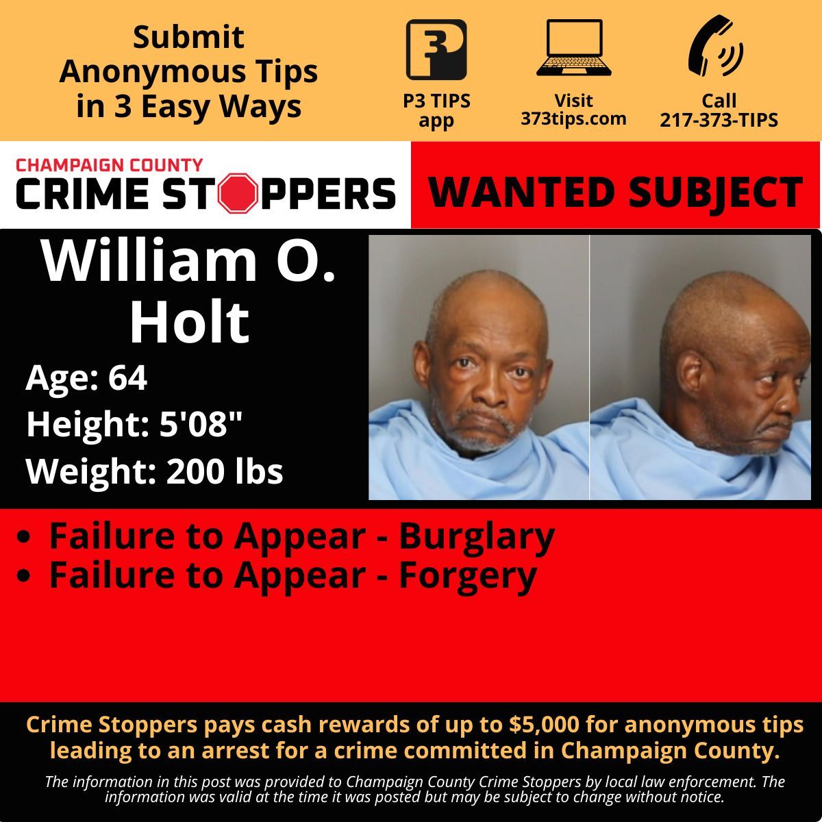 Champaign County Crime Stoppers tweet media