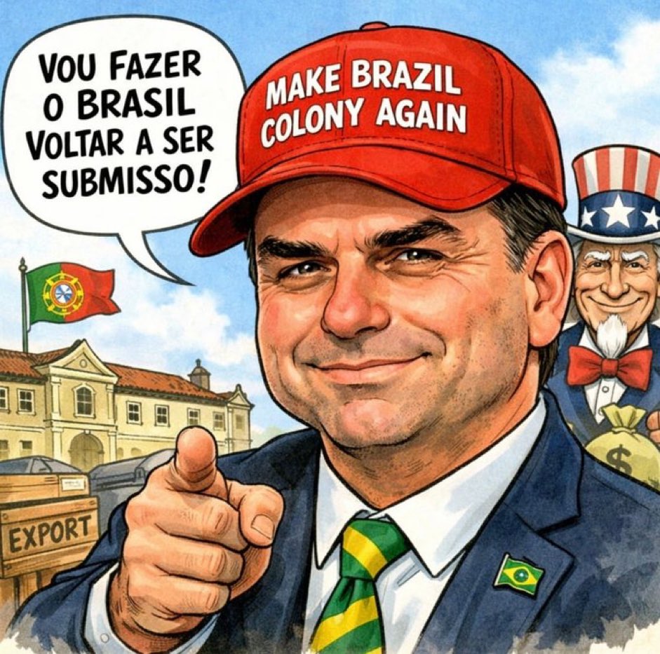 Vassalo lambe bolas peludas do Trump que deseja tornar o Brasil colônia dos Estados Unidos