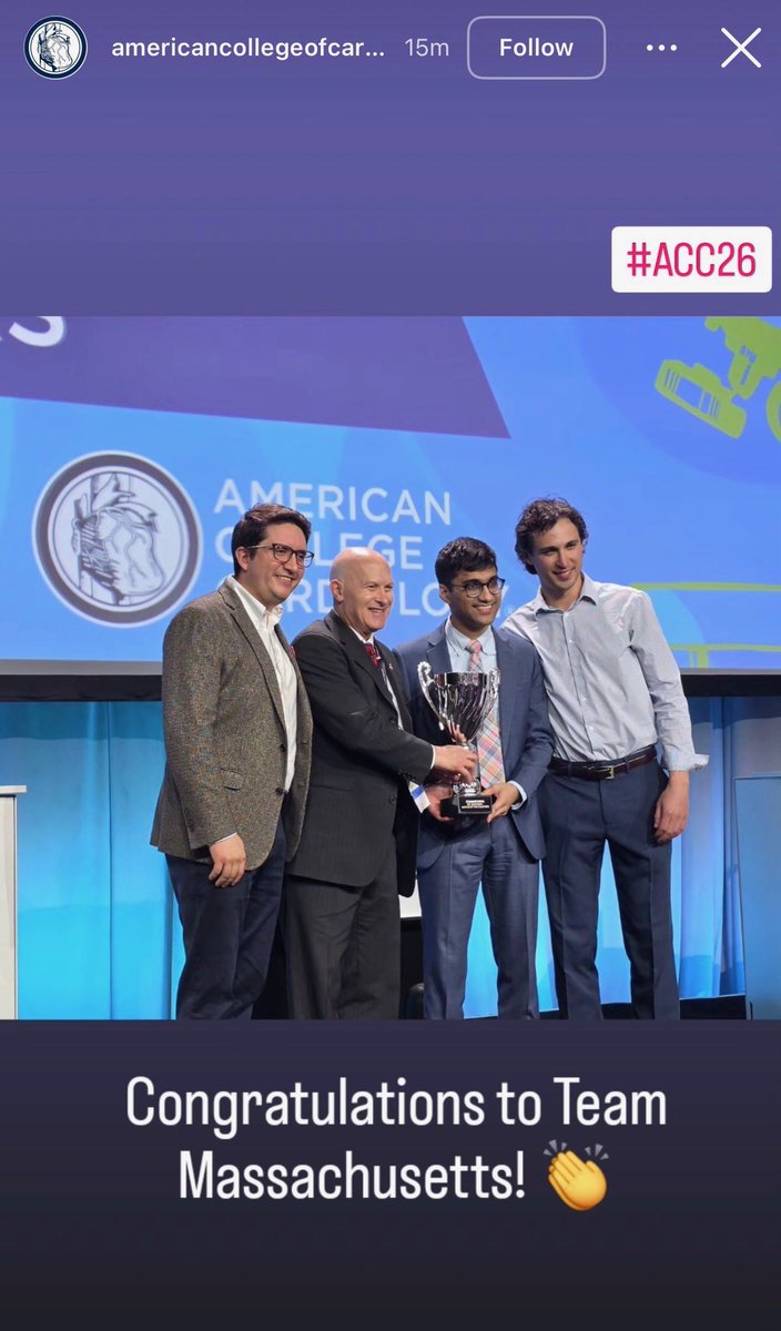 SaurabhSDani's tweet photo. Superb and thrilling game of #ACCFIT Jeopardy! Congratulations to all the teams and to the winners @ACCMass team Saint Vincent Cardiovascular Fellowship Program! What a sport! What an event! @ACCinTouch #ACC26 https://t.co/TI9Ehpt11o