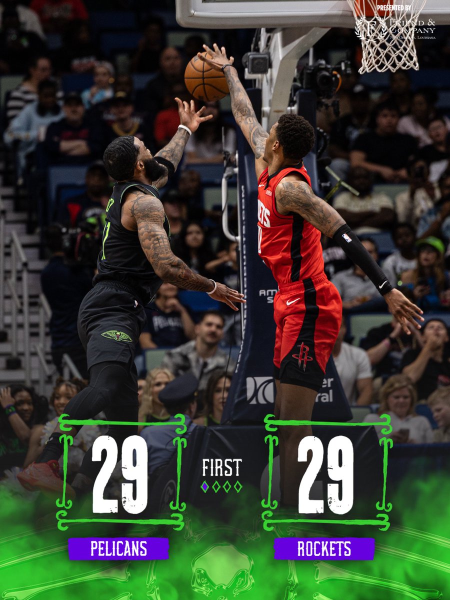 tied at first
#Pelicans | @Friend_and_Co