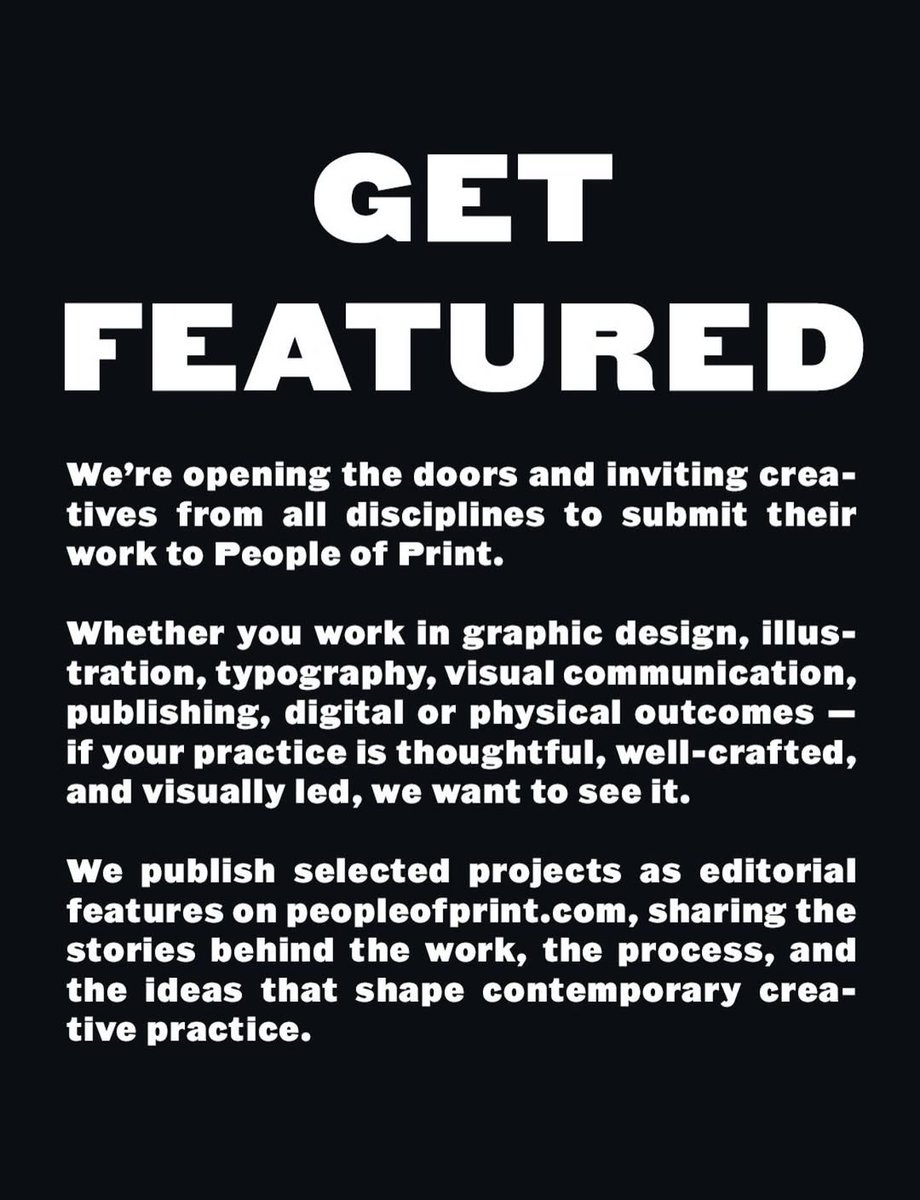 artmonnk's tweet photo. Opportunity for Creatives!!!!!

People of Print is inviting creatives from all fields to submit work.

Over 700 submissions in the last month with 230 being successful. https://t.co/Pp9zFB8lzA