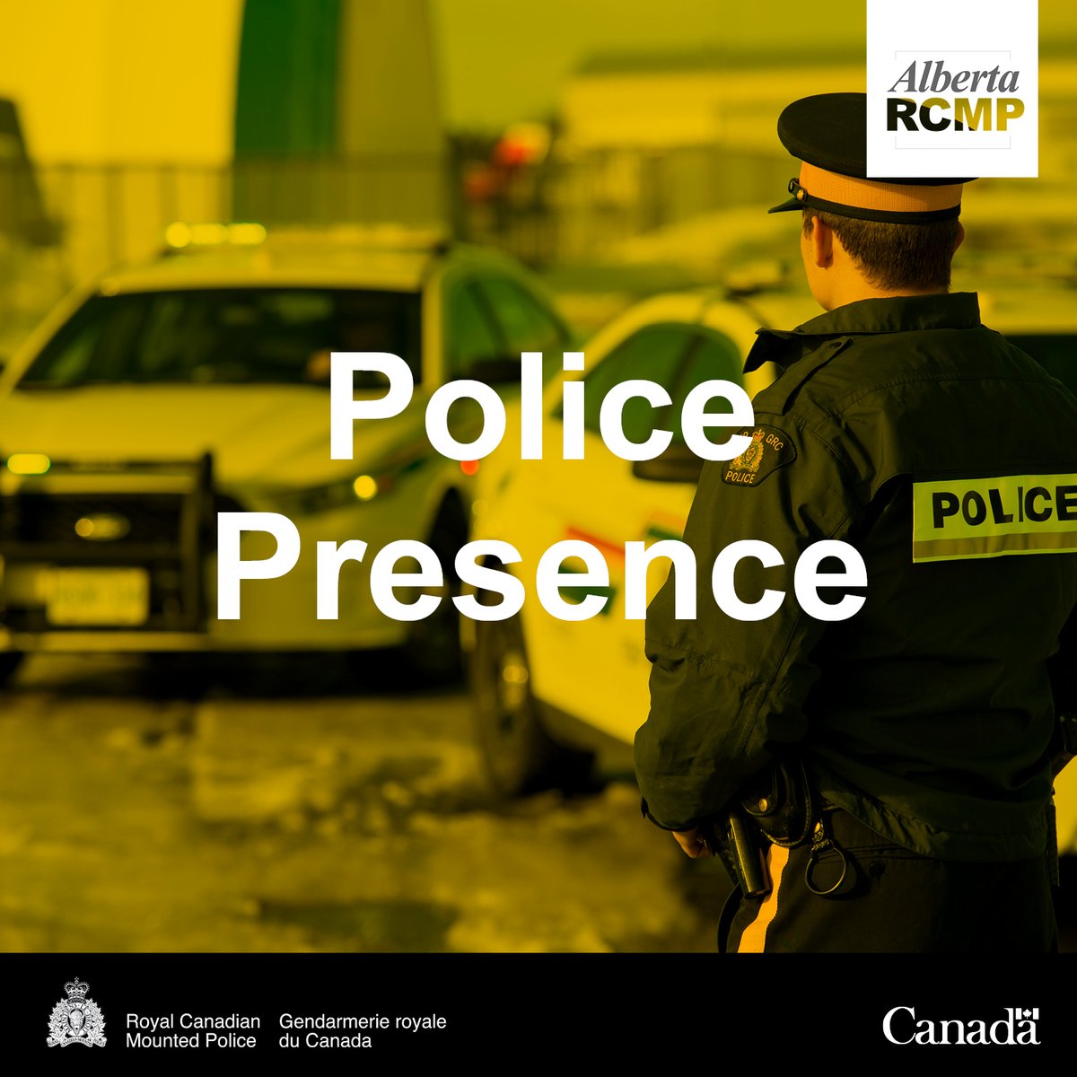 RCMPAlberta's tweet image. #Alberta RCMP in #Provost advise the public of heavy police presence in the town of Provost due to an ongoing police investigation. There is no indication of danger to the public at this time.  Updates will be provided as information is available.