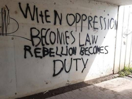 ultras_antifaa's tweet photo. “When oppression becomes law, rebellion becomes duty.” https://t.co/IeZmyL5qNf