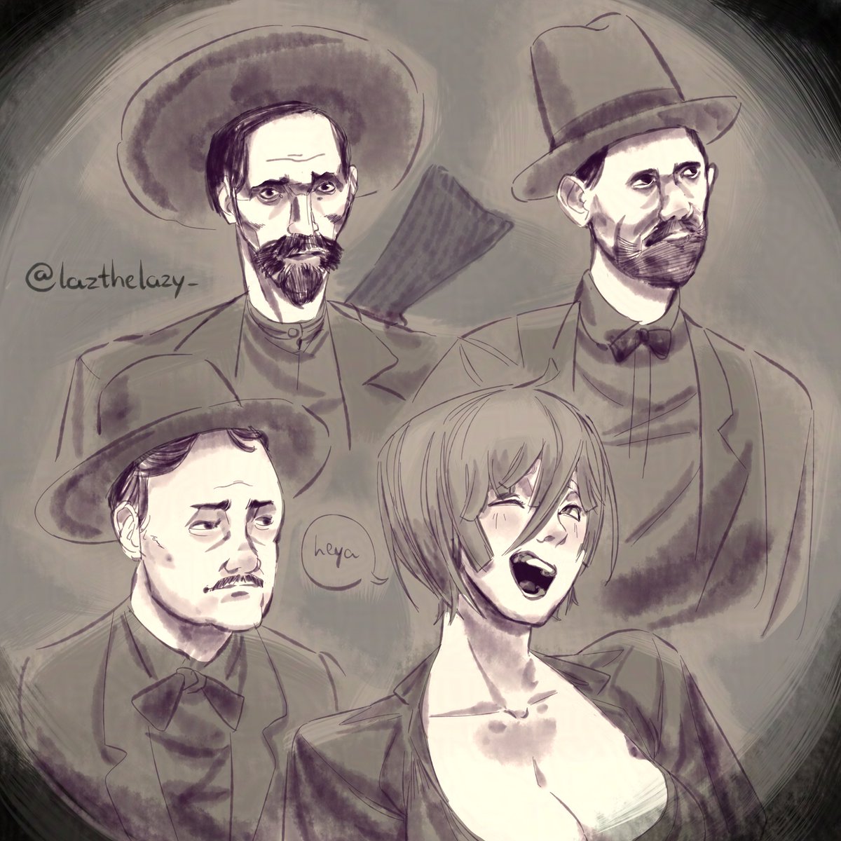 「male characters not cartoony enough mayb」|Lazのイラスト