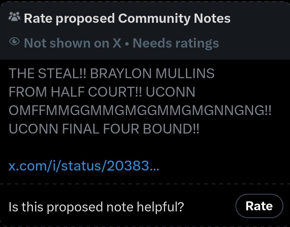 The community note on this