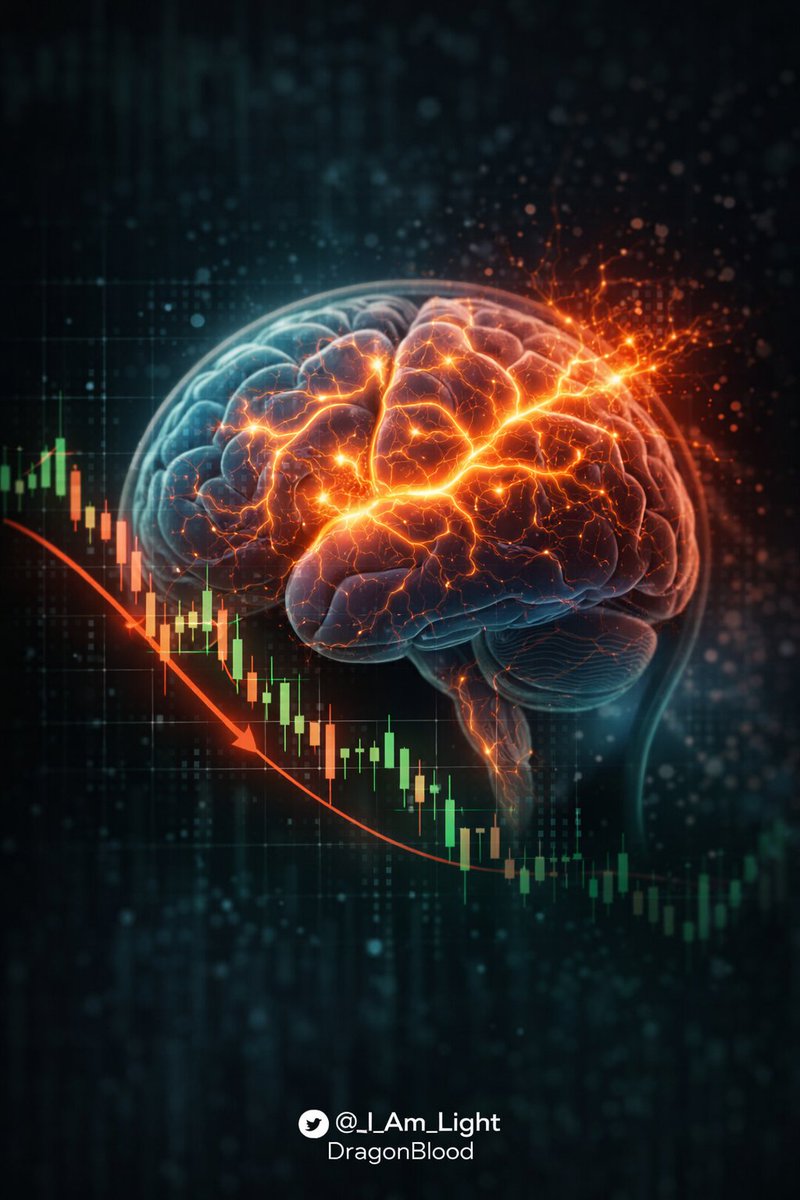 _I_Am_Light's tweet photo. From a medical perspective, trading stress activates the same system used in physical danger.

Heart rate increases.
Cortisol rises.
Decision quality drops.

That's why traders abandon their plan during drawdowns. https://t.co/Hjx6eH49MO