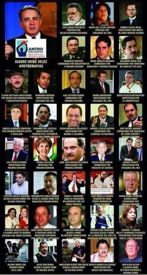albertomp1968's tweet photo. Sobre #Uribe:
Los entornos político,social, de negocios y familiar de @AlvaroUribeVel están integrados por matones,traquetos, narcotraficantes,despojadores de tierras y sicarios
Uribe fue determinante en consolidación. de #Pablo_Escobar y del #Cartel_de_Medellin y viceversa
👎 https://t.co/8XOHMsvhHh