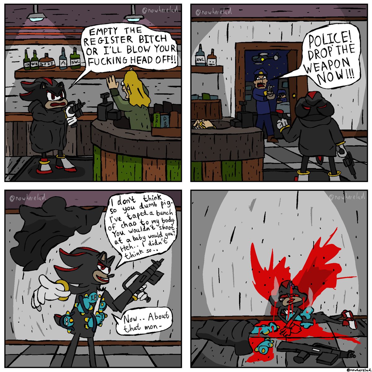 shadow robs the liquor store