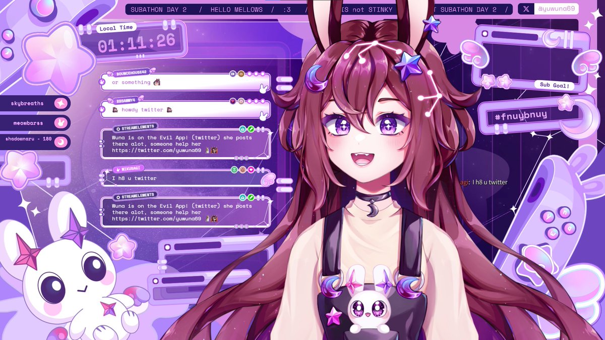 YUWUNA 💫🐰 🔜VGC🇨🇿 | 🔴 SUBATHON LIVE NOW!! tweet media