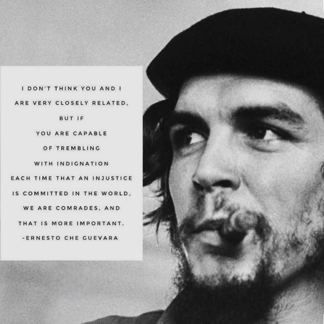 ultras_antifaa's tweet photo. “I don’t think you and I are very closely related, but if you are capable of trembling with indignation each time that an injustice is committed in the world, we are comrades, and that is more important.”

— Ernesto Che Guevara https://t.co/tmxCcp2URJ
