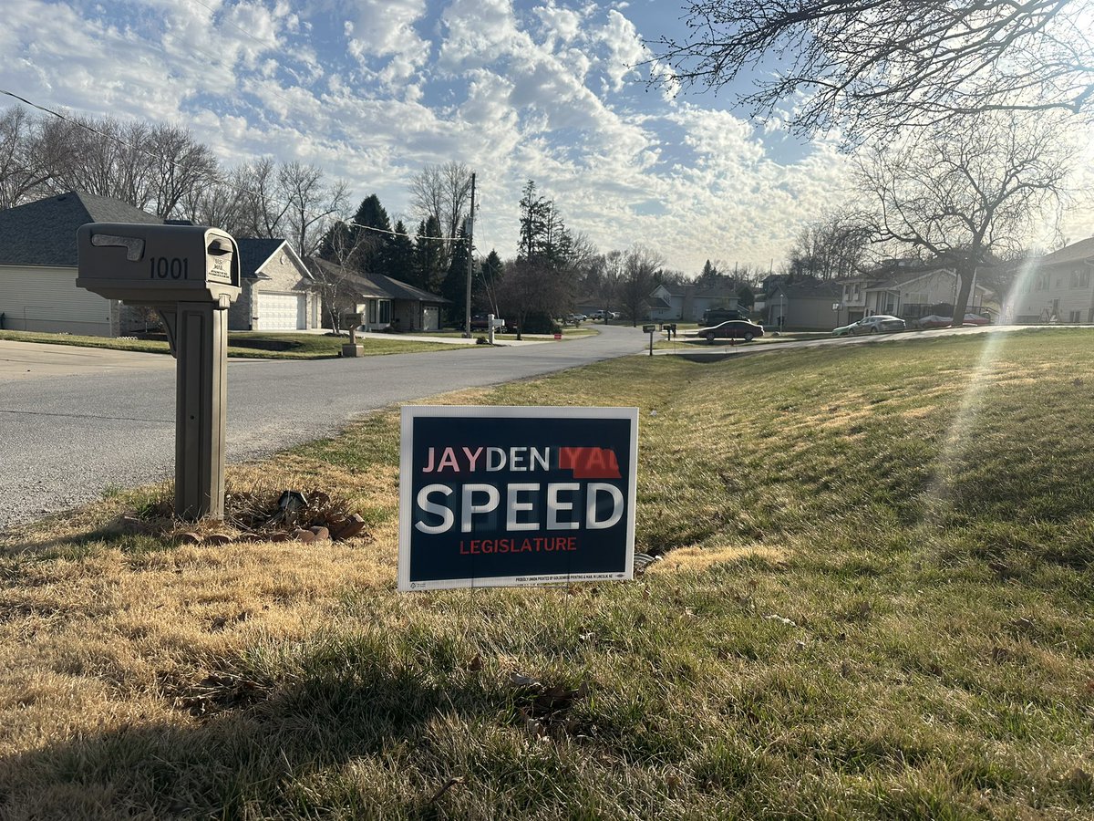 jaydenlspeed's tweet photo. A phenomenal day to knock doors and talk with neighbors about the issues that matter. 

So many gracious supporters have offered to put up yard signs and large signs.

I’m working to earn the votes of every resident in Legislative District 2 and the countdown is on to May 12th! https://t.co/5kiGArNKuY