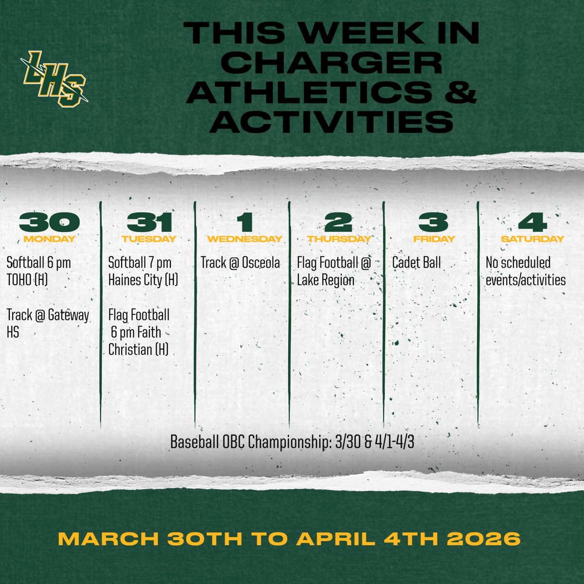 LBHSChargersAD's tweet photo. Chargers this week! https://t.co/q6GOFuX4um