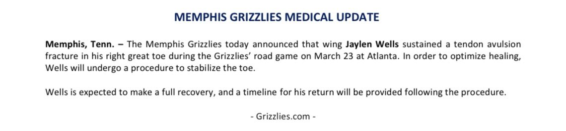 Grizzlies PR tweet media