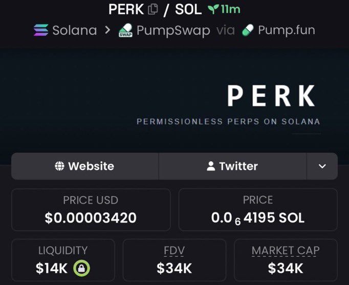 SolBoydy's tweet photo. I shared $PERK with my teams inside my private Tg at just $34k Mcap.

#Solana #Memecoins #CryptoTrading #AlphaCalls https://t.co/EX8WFlQbFH