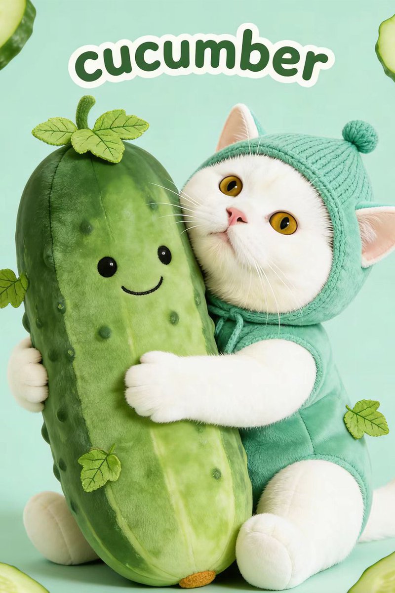 VerdantTrace's tweet image. Hug the cucumber tight, hug happiness tight. 🥒😼

#verdanttrace #catlife #cats #funnycats #cutecats #dailyjoy #petlove #greenvibes