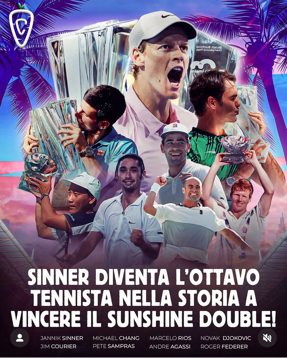 Uno strepitoso <a href="/janniksin/">Jannik Sinner</a> trionfa anche a Miami e scrive un’altra pagina di storia… Applausi-orgoglio- emozione❤️👏❤️