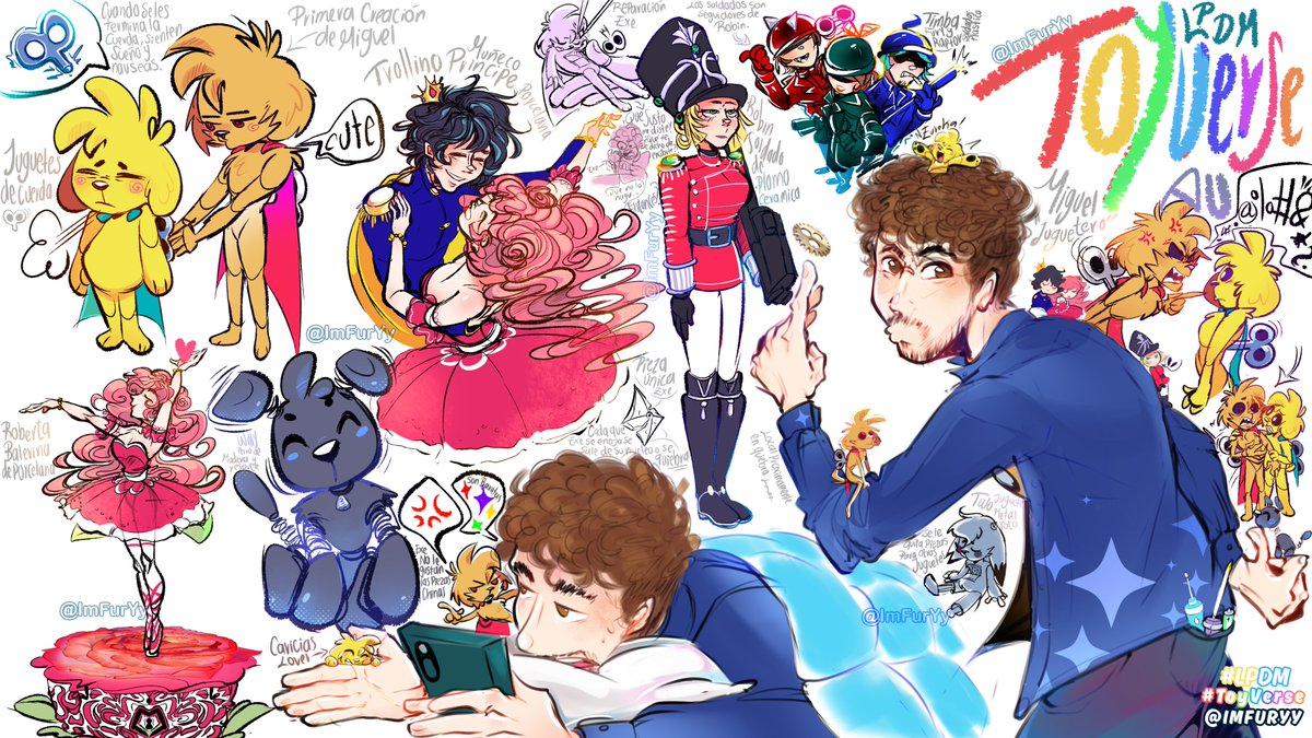 imfuryy's tweet image. 🧸🪁LPDMToyVerse🧩1⃣
#LPDMToyverse #CoMPaS #LPDM
Un universo donde Miguel es un juguetero con prototipos muy interesantes. Muñecas de mecanismos antiguos, soldaditos de plomo danzantes, príncipes sin reinos e intentos fallidos que no sintieron la luz del sol pero si el rencor.