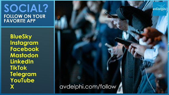 Follow us on your favorite app or platform #AvDelphi #Social #aviation #x #twitter #facebook #mastodon #linkedin #instagram #github #bluesky #tiktok #telegram #pateron #youtube #rss avdelphi.com/follow