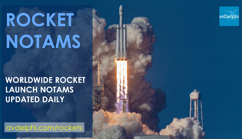 See worldwide NOTAMs for rocket launches - updated daily #AvDelphi #NOTAM #space #launch #rocket #spacex #nasa #easa #roscosmos #jaxa #rocketlabs #cnsa avdelphi.com/rockets