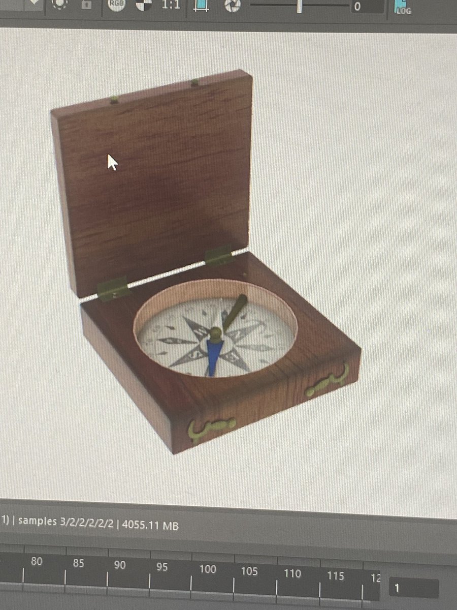 _L0RD_MEGATRON_'s tweet image. Heres a Compass because why the hell not. This assignment got me a failing grade so im kinda pissed but im proud of it😤 #Maya3D #3Dmodeling #animationclass
