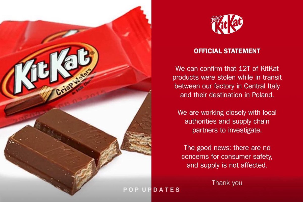 NaijaSpirite_'s tweet image. So are the thieves gonna have a break after stealing all those KitKats? 😆